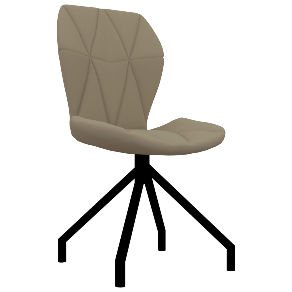 vidaXL Krzesła stołowe, 2 szt., cappuccino, sztuczna skóra