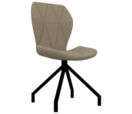 vidaXL Eetkamerstoelen 2 st kunstleer cappuccino