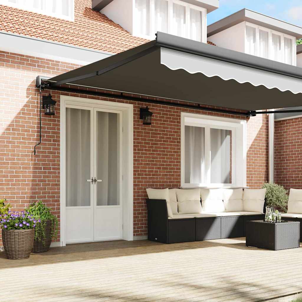 vidaXL Markies Antraciet 4,5 × 3 m Metaal