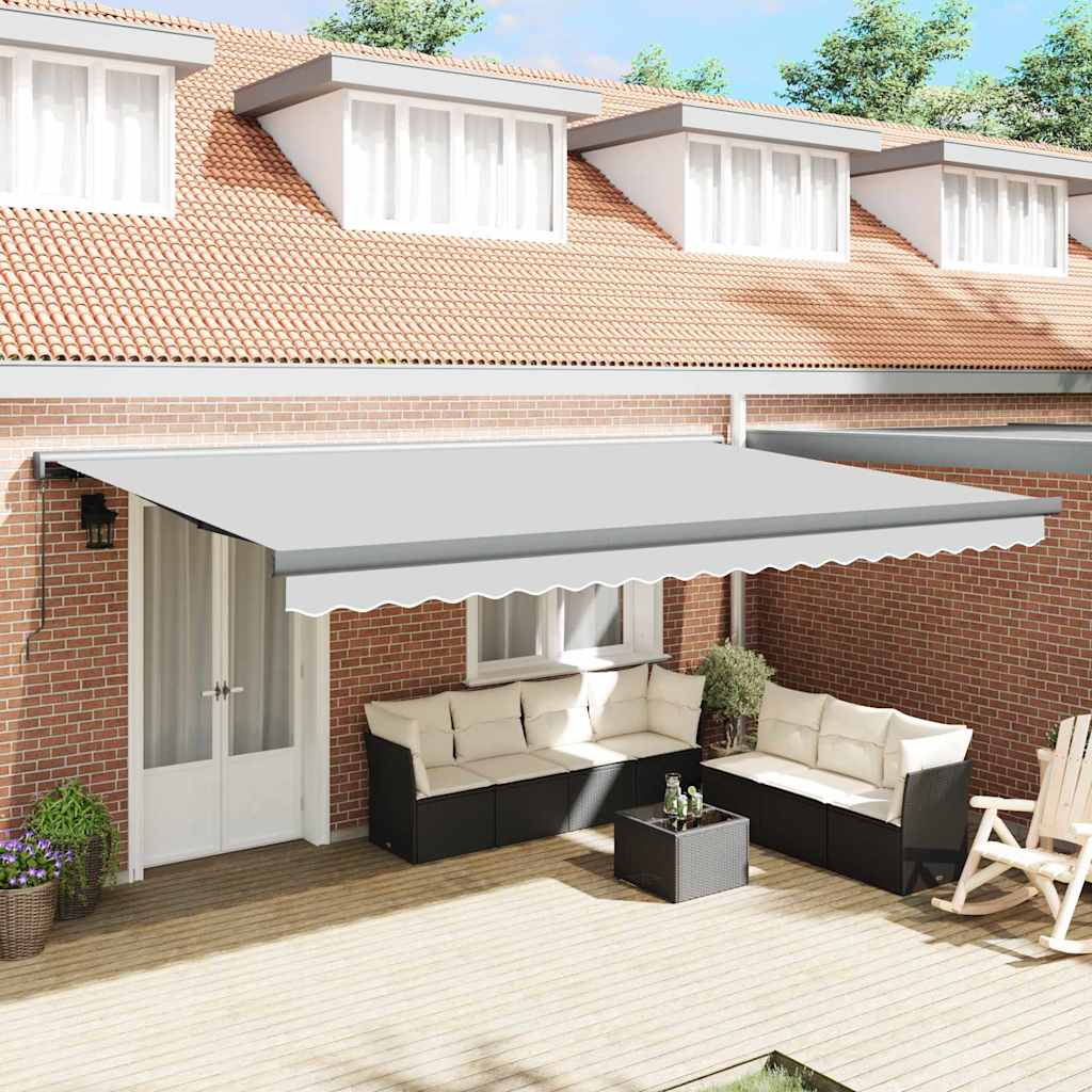 Copertină Manual Antracit 4,5 × 3 m Metal
