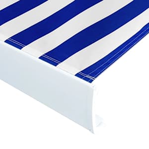 vidaXL varikatuse riie, sinine ja valge, 400 x 300 cm
