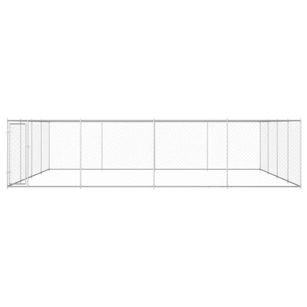 vidaXL Hondenkennel voor buiten 760x760x185 cm gegalvaniseerd staal afbeelding