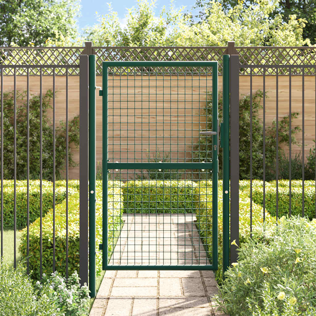 vidaXL Poort 100x150 cm staal groen afbeelding