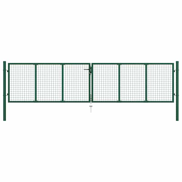 vidaXL v&otilde;rgust aiav&auml;rav, terasest, 400 x 100 cm, roheline