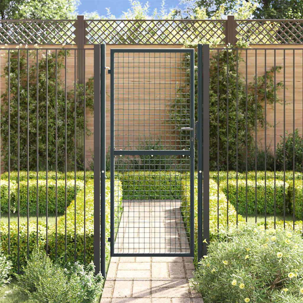 

vidaXL Gaaspoort 100x250 cm gegalvaniseerd staal grijs