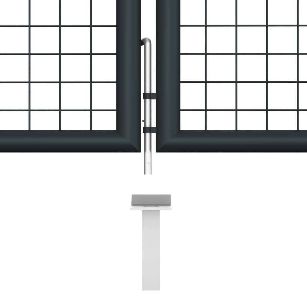 Portail en Maille de Jardin Acier Galvanisé 400x175 cm Portillon Porte points de vente vidaXL