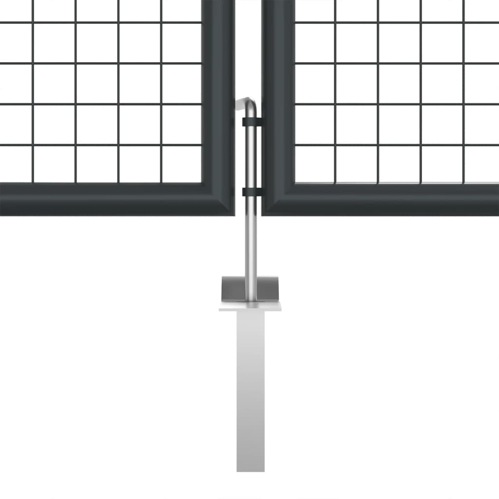 Portail en Maille de Jardin Acier Galvanisé 400x175 cm Portillon Porte points de vente vidaXL