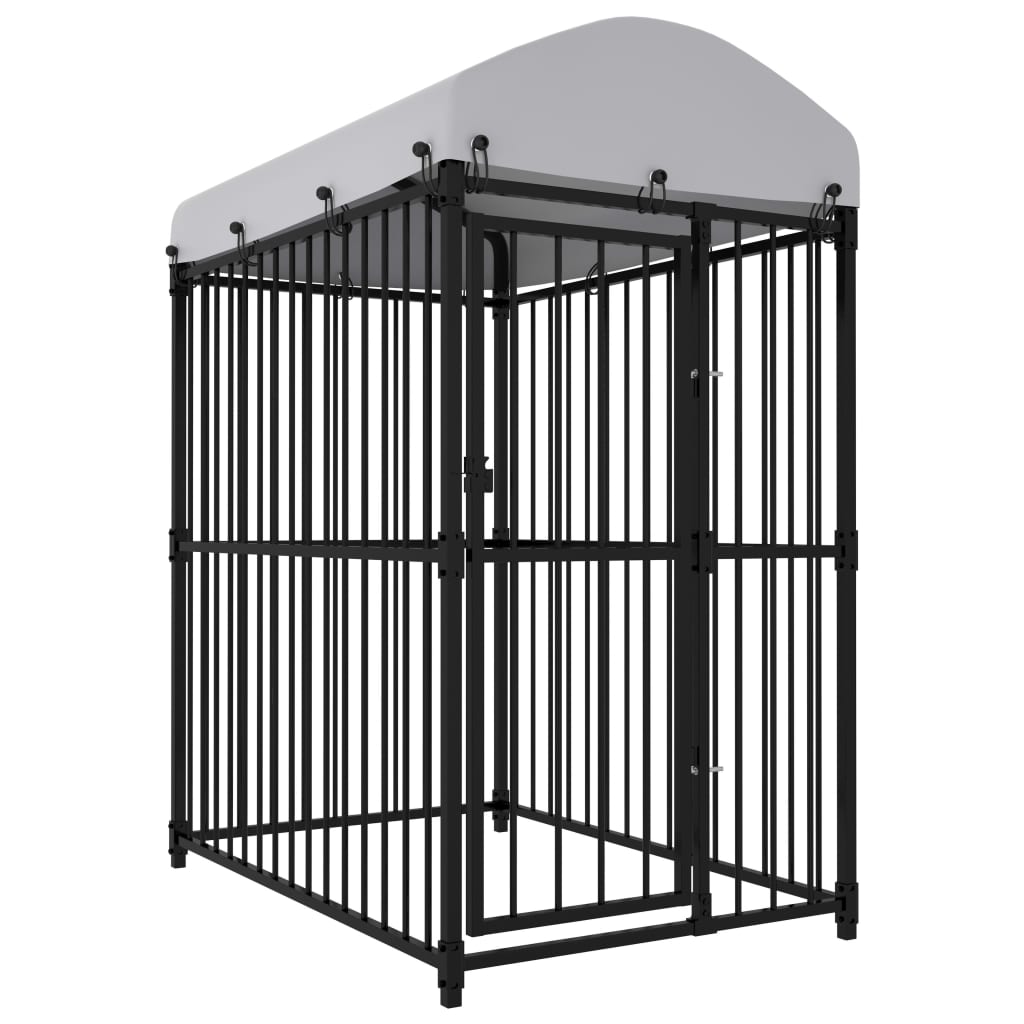 

vidaXL Outdoor Dog Kennel with Roof 59.1"x39.4"x68.9"