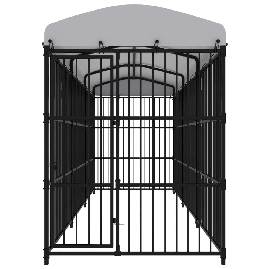 vidaXL Hondenkennel voor buiten met dak 450x150x210 cm