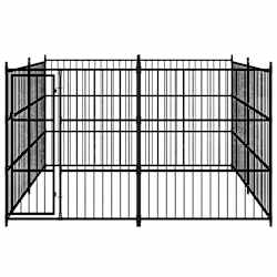 vidaXL Chenil d'ext&eacute;rieur pour chiens 300 x 300 x 185 cm