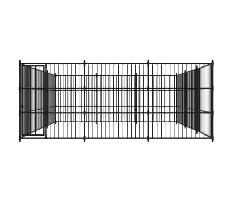 vidaXL Utendørs hundegård 450x450x185 cm
