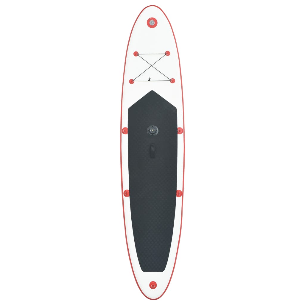 vidaXL Inflatable Stand Up Paddleboard with Sail Set Red and White