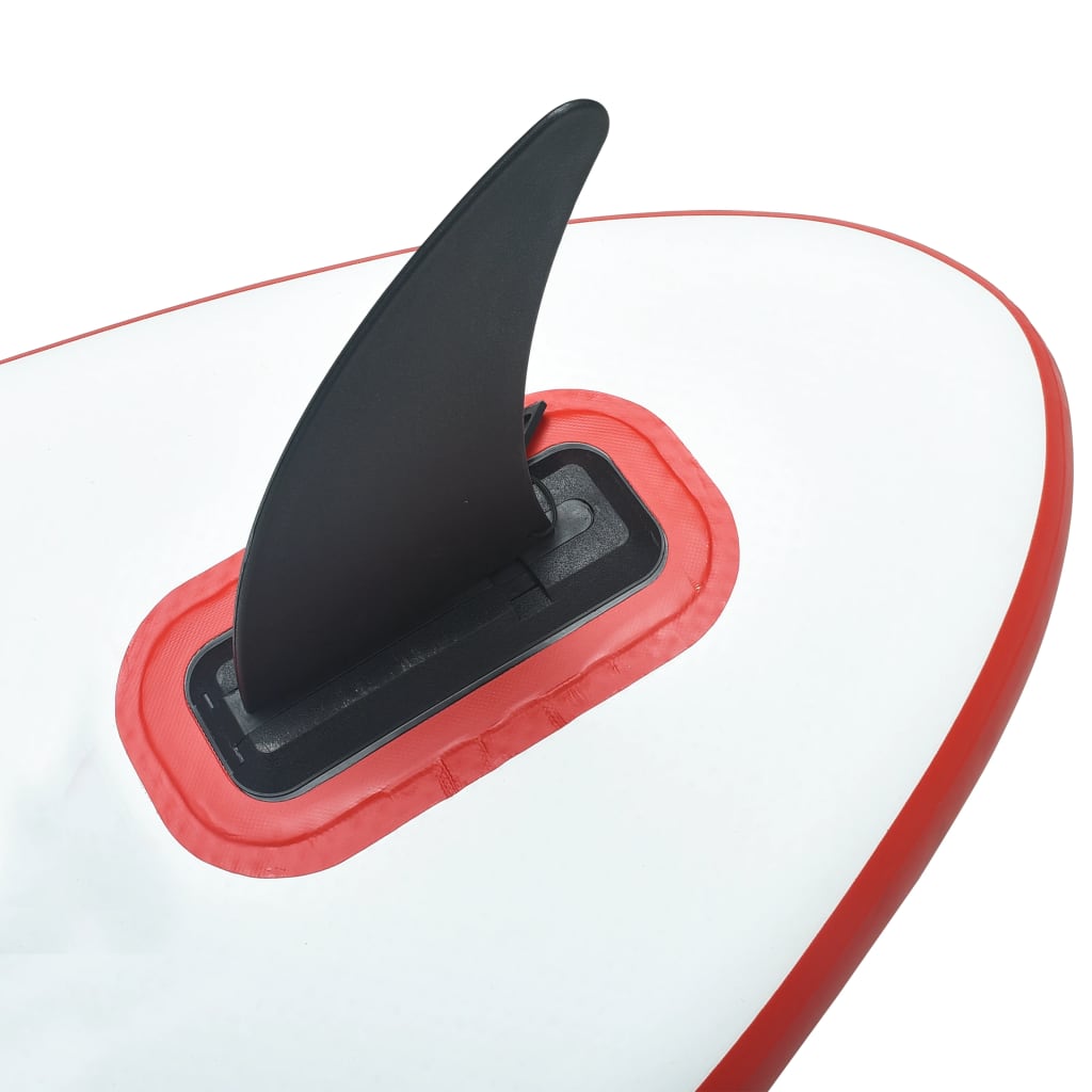 Piros és fehér felfújható SUP-deszka vitorlaszettel 
