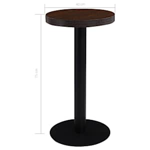 Bistro stolek tmavě hnědý 40 cm MDF - obrázek 5