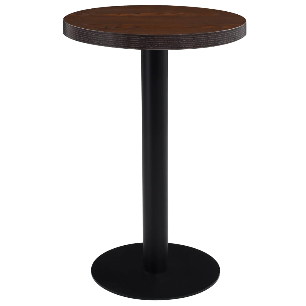 vidaXL Bistrotisch Dunkelbraun 50 cm MDF