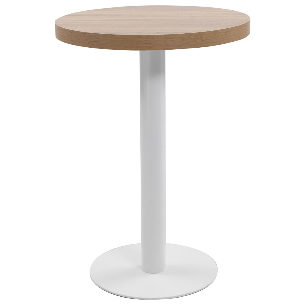 vidaXL Bistrotisch Hellbraun 60 cm MDF