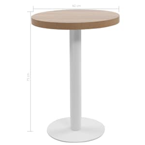 Bistro stolek světle hnědý 60 cm MDF - obrázek 5