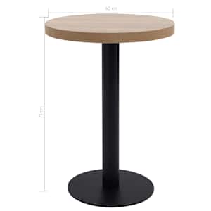 Bistro stolek světle hnědý 60 cm MDF - obrázek 5