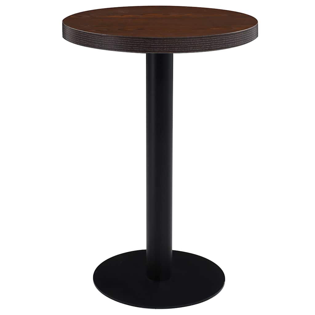 vidaXL Bistrobord m&ouml;rkbrun 60 cm MDF