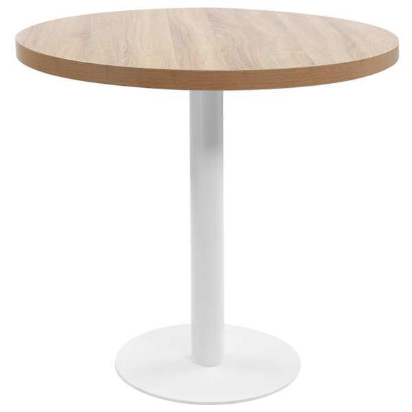 vidaXL bistroolaud, helepruun, 80 cm, MDF
