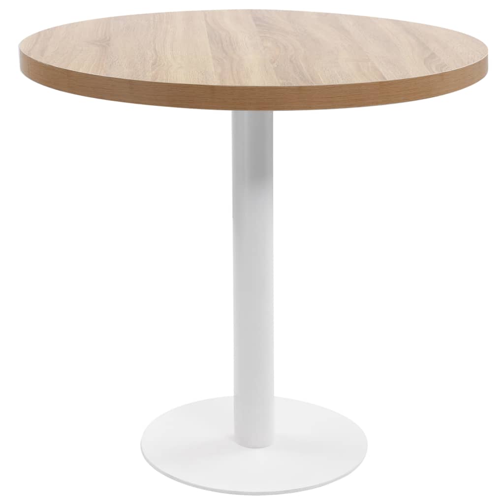 vidaXL Bistrotisch Hellbraun 80 cm MDF