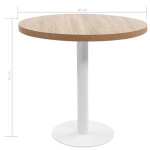 Bistro stolek světle hnědý 80 cm MDF - obrázek 5