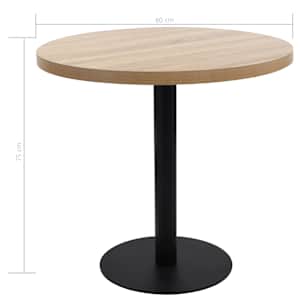 Bistro stolek světle hnědý 80 cm MDF - obrázek 5