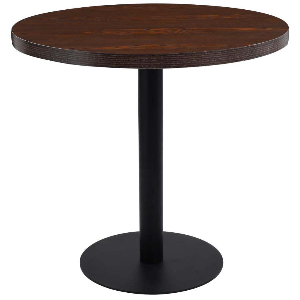 Photos - Dining Table VidaXL Bistro Table Dark Brown 80 cm MDF 