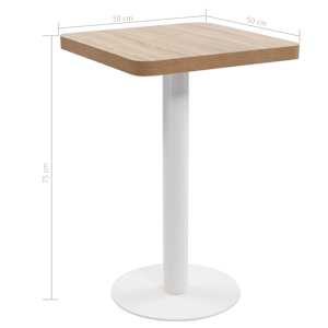 Bistro stolek světle hnědý 50 x 50 cm MDF - obrázek 6