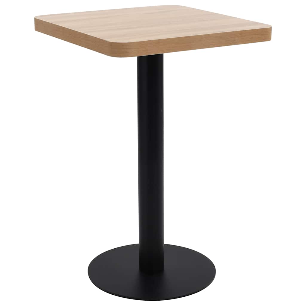vidaXL Bistropöytä vaaleanruskea 50x50 cm MDF