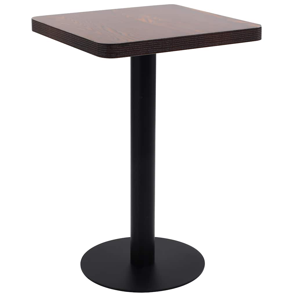 vidaXL Bistro stolek tmavě hnědý 50 x 50 cm MDF
