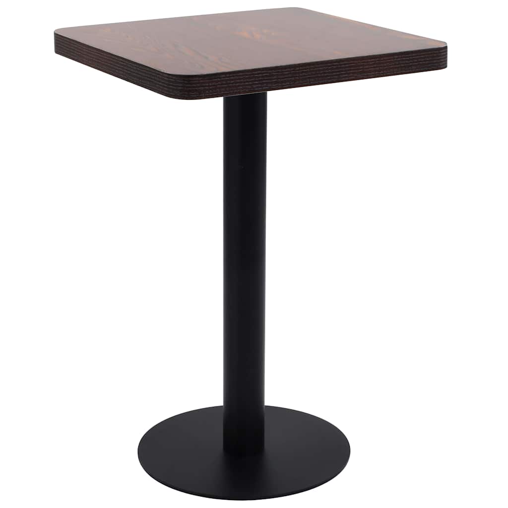 vidaXL Bistro stolek tmavě hnědý 50 x 50 cm MDF