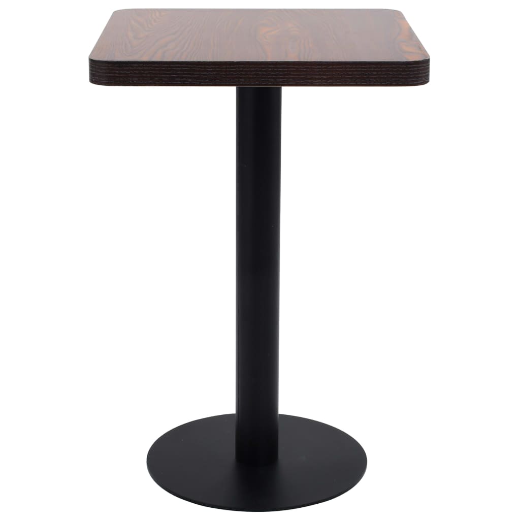

vidaXL Bistrotafel 50x50 cm MDF donkerbruin