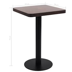 Bistro stolek tmavě hnědý 50 x 50 cm MDF - obrázek 6