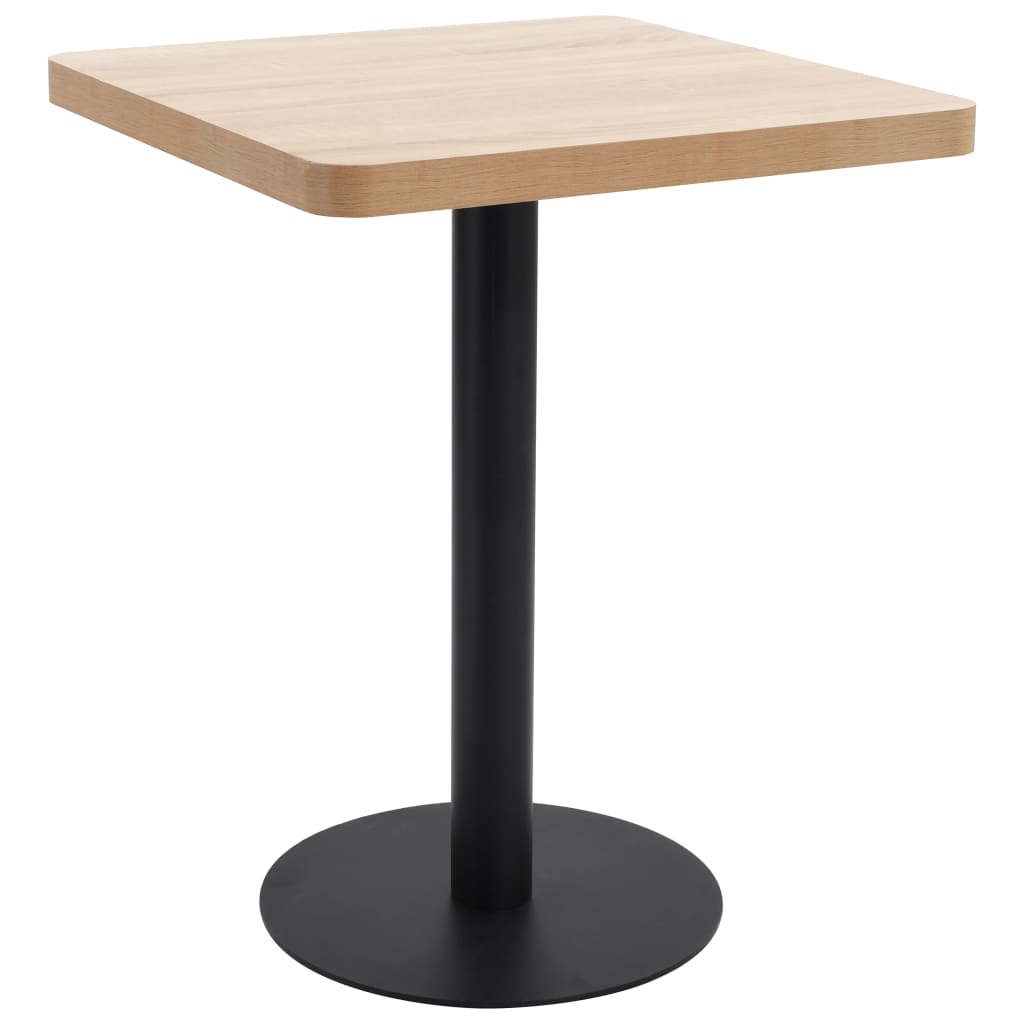 vidaXL Table de bistro Marron clair 60x60 cm MDF