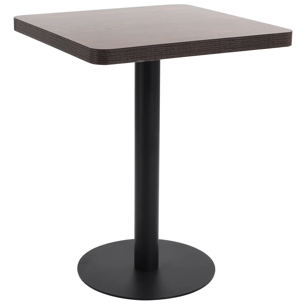 Bistrobord mørkebrun 60x60 cm MDF