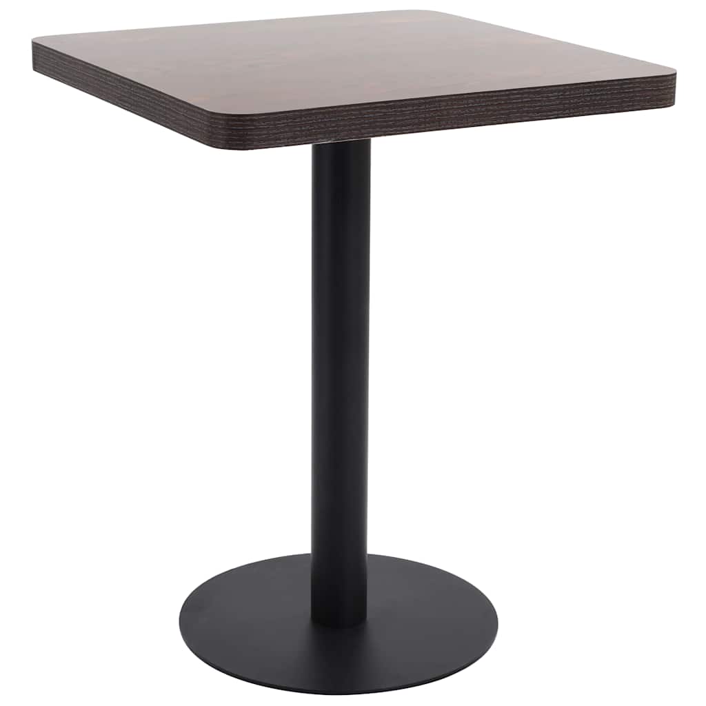 vidaXL Bistrobord m&ouml;rkbrun 60X60 cm MDF