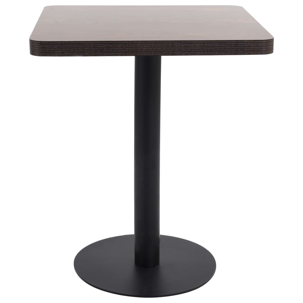  Bistro stolík tmavohnedý 60x60 cm MDF