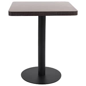 Bistro stolek tmavě hnědý 60 x 60 cm MDF - obrázek 2