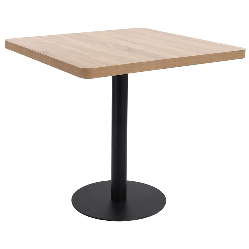 vidaXL Bistro stolek světle hnědý 80 x 80 cm MDF
