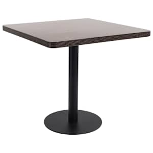 Bistro stolek tmavě hnědý 80 x 80 cm MDF