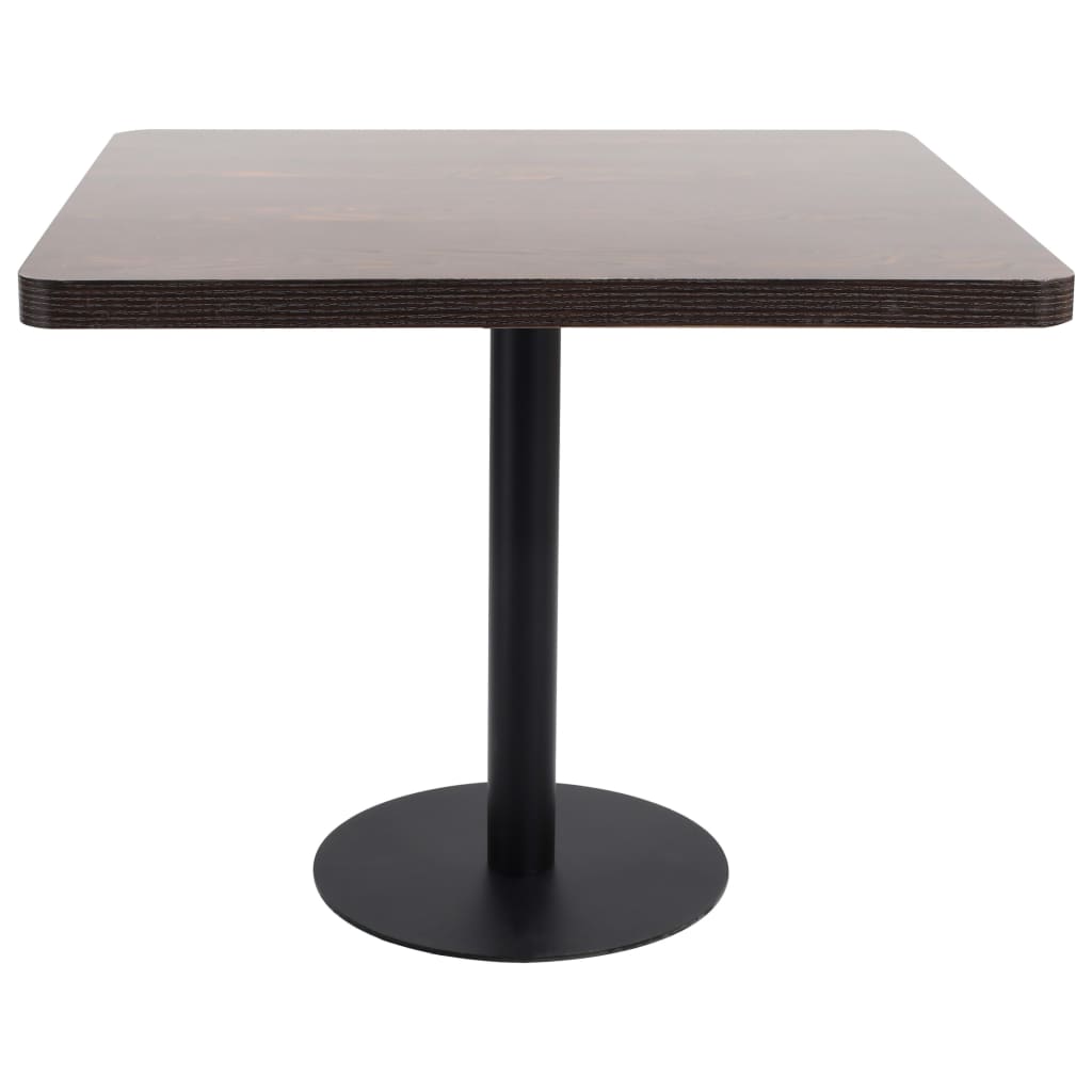 Bistro stolek tmavě hnědý 80 x 80 cm MDF