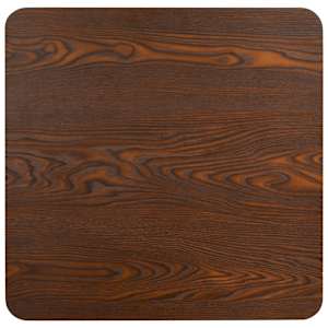 Bistro stolek tmavě hnědý 80 x 80 cm MDF - obrázek 3