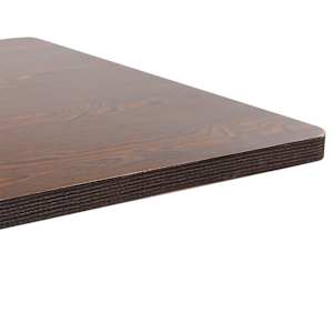Bistro stolek tmavě hnědý 80 x 80 cm MDF - obrázek 4