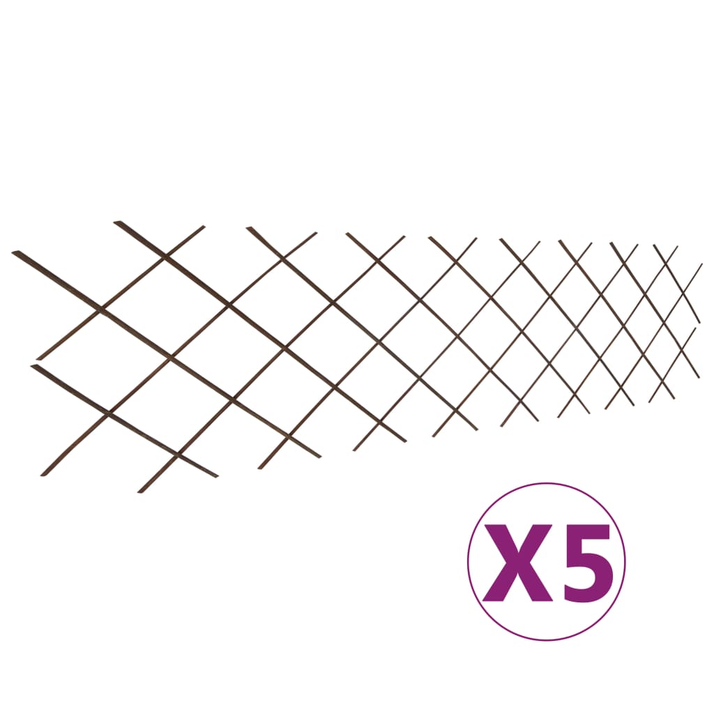 #2 - vidaXL pilehegn med espalier 5 stk. 180 x 60 cm