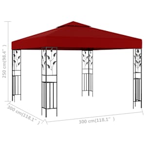 Altán 3 x 3 m vínový - obrázek 5