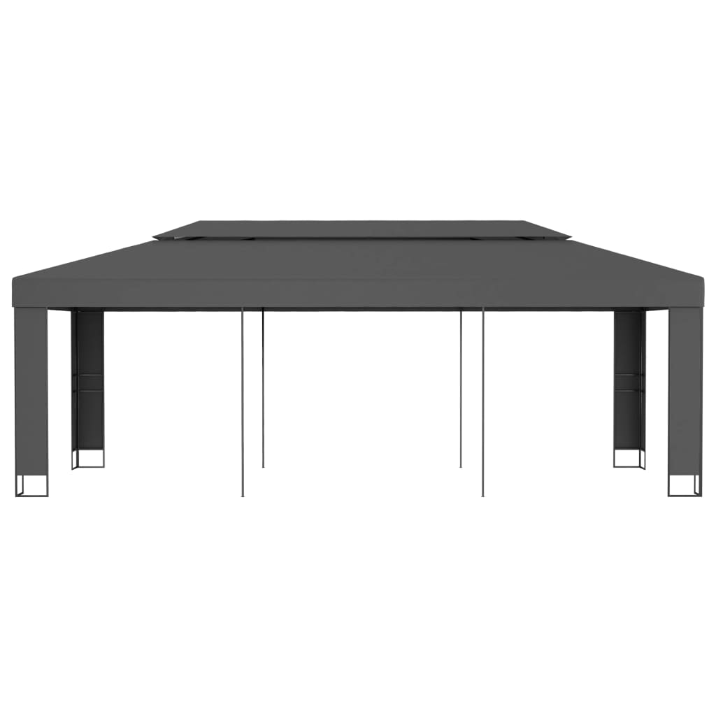 vidaXL Prieel met dubbel dak 3x6 m antraciet afbeelding