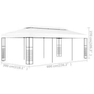 Altán 6 x 3 m bílý - obrázek 6