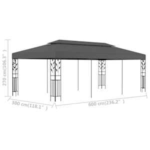 Altán 3 x 6 m antracitový - obrázek 6