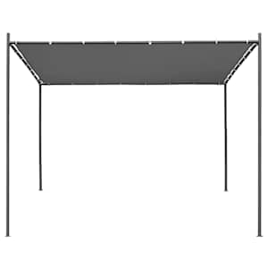 vidaXL Pavėsinė su stogu, antracito spalvos, 3x3m